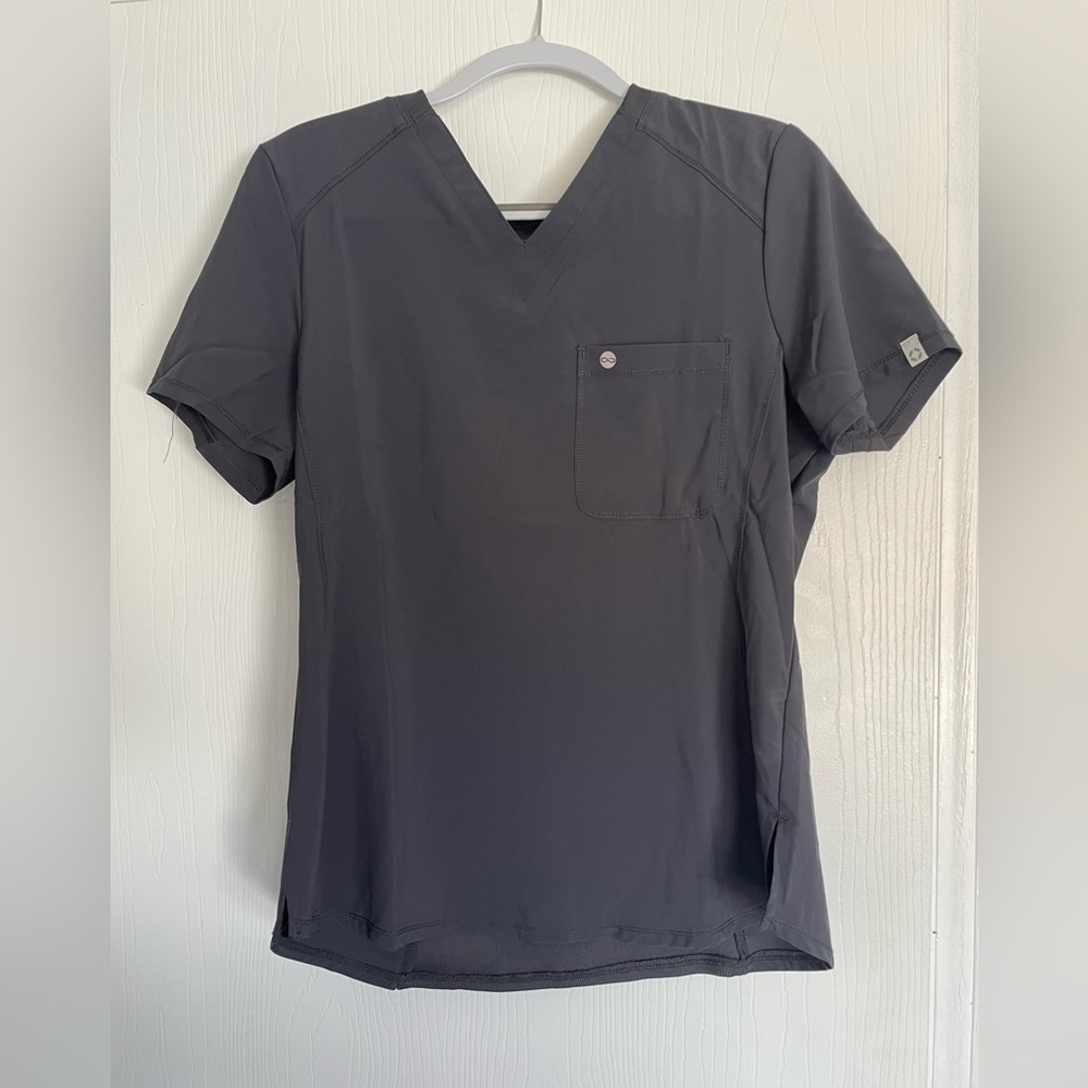 Women’s Cherokee Infinity zone Pocket Scrub Too in Pewter Grey